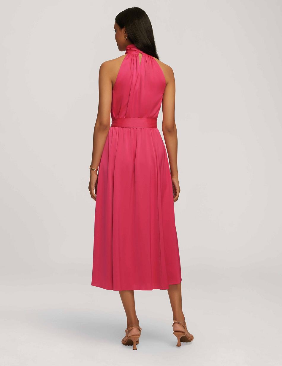 Peignoir Anne Klein Twist Neck Halter Midi   | MYW-1805964